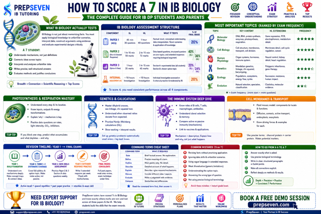 HOW TO SCORE A 7 IN IB BIOLOGY