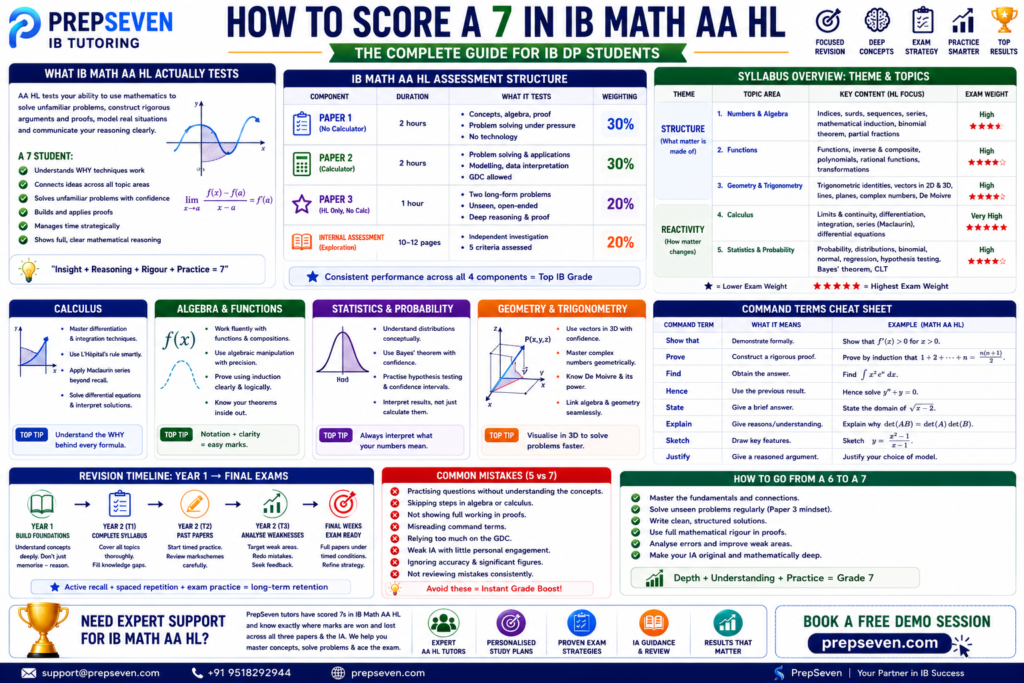 HOW TO SCORE A 7 IN IB MATH AA HL