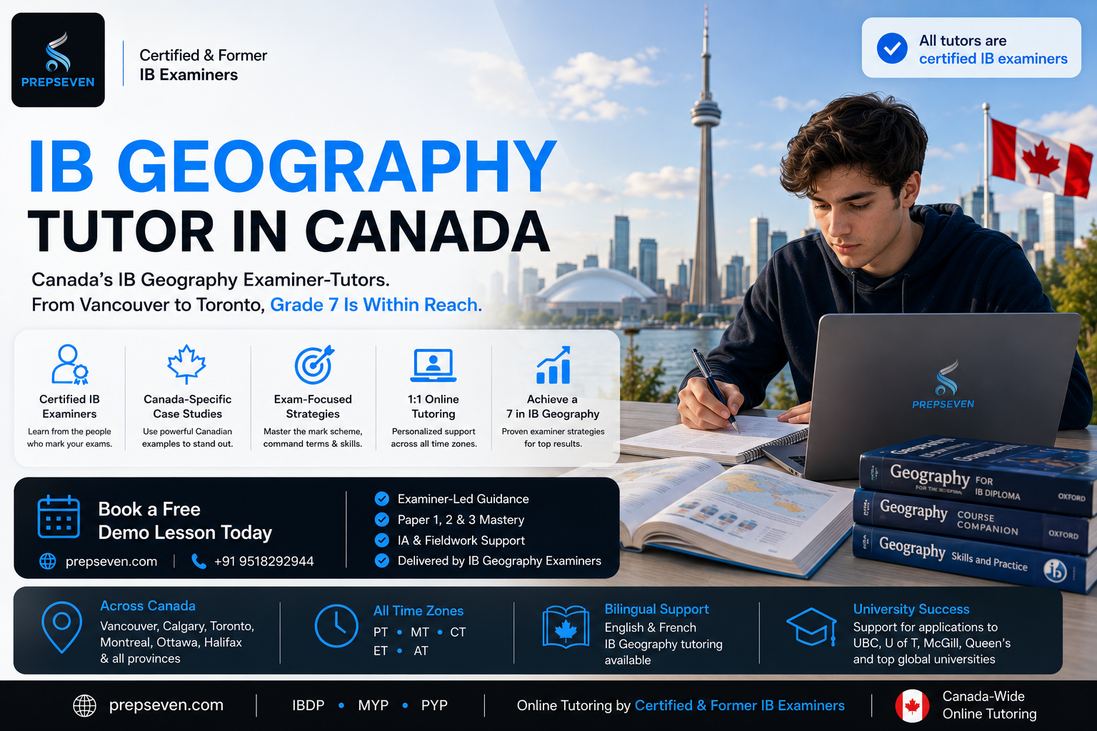 Canada IB Geography Examiner-Tutors. From Vancouver to Toronto, Grade 7 Is Within Reach.