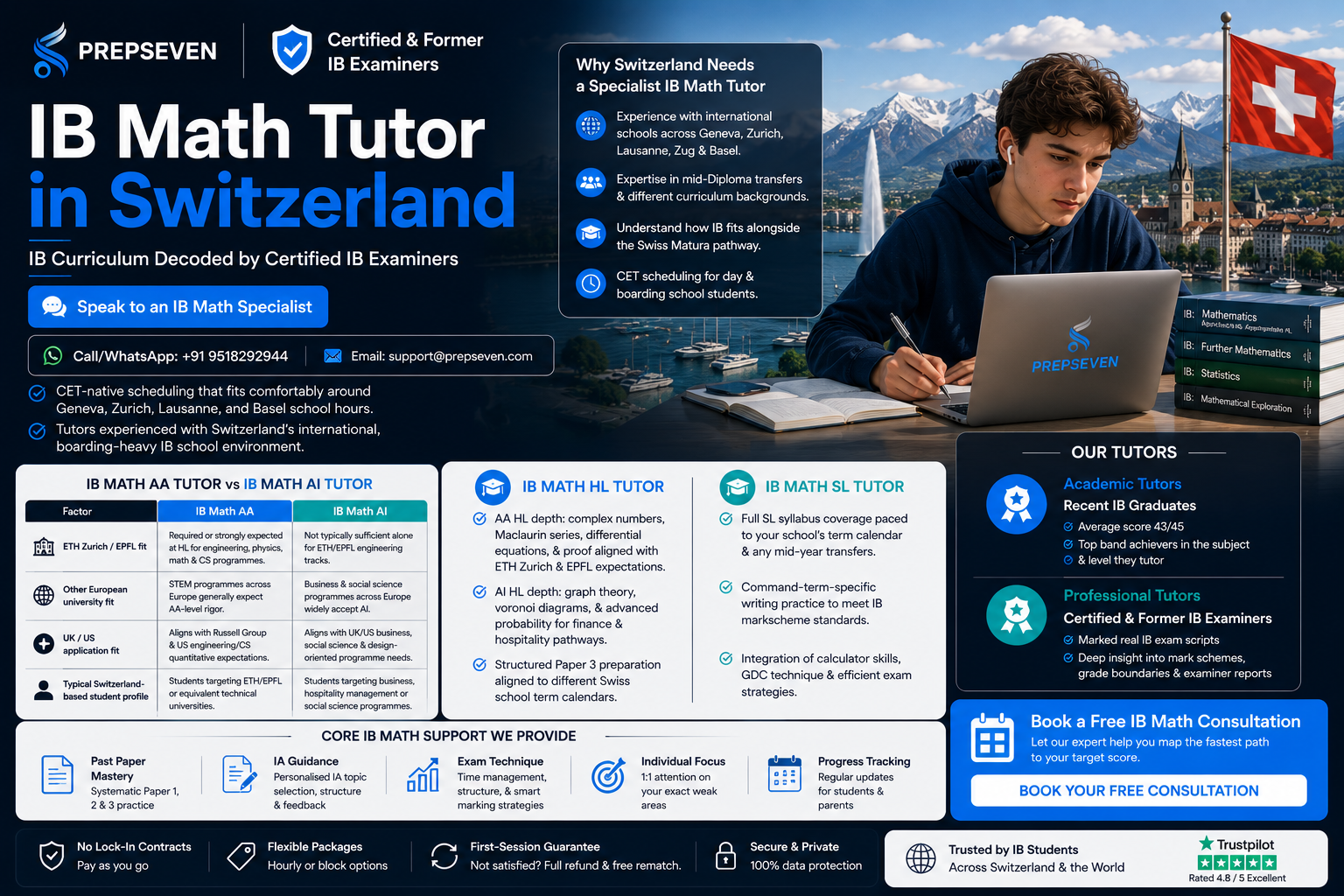 IB Math Tutor in Switzerland
