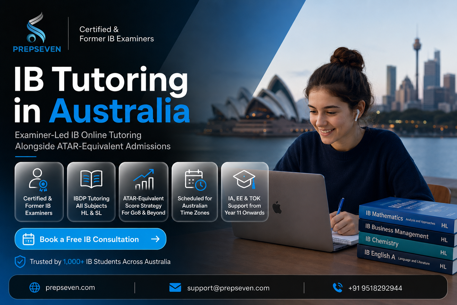 IB Tutoring in Australia — Examiner-Led IB Online Tutoring Alongside ATAR-Equivalent Admissions