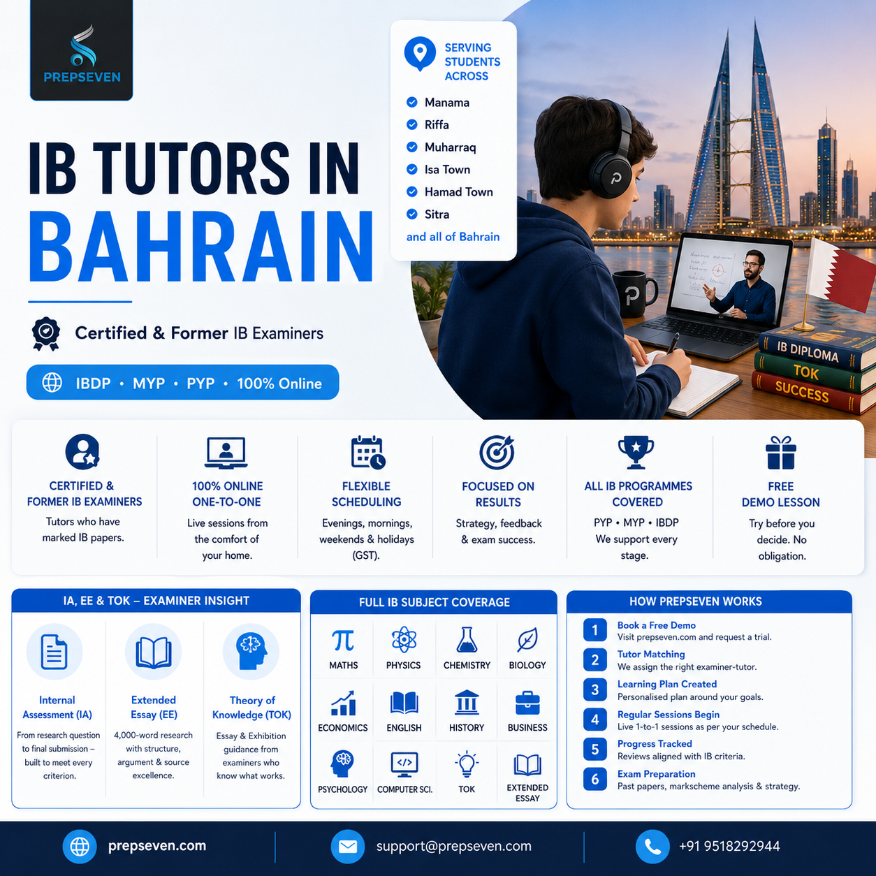 IB Tutoring in Bahrain — Examiner Knowledge, Student Results