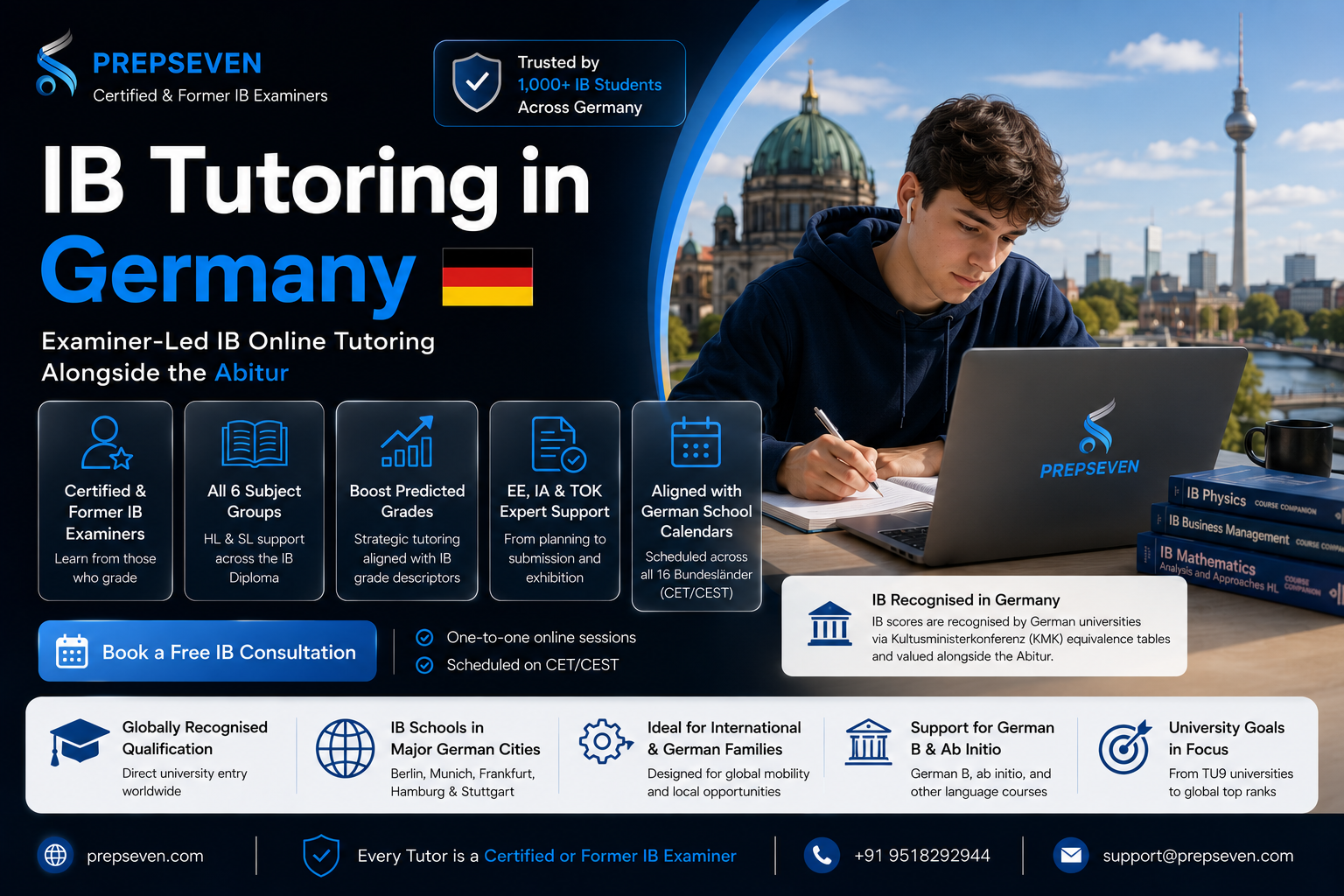 IB Tutoring in Germany — Examiner-Led IB Online Tutoring Alongside the Abitur