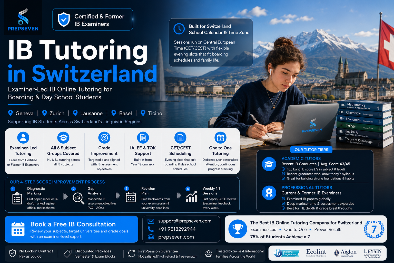 IB Tutors in Switzerland — Certified Examiners in the Birthplace of the Diploma