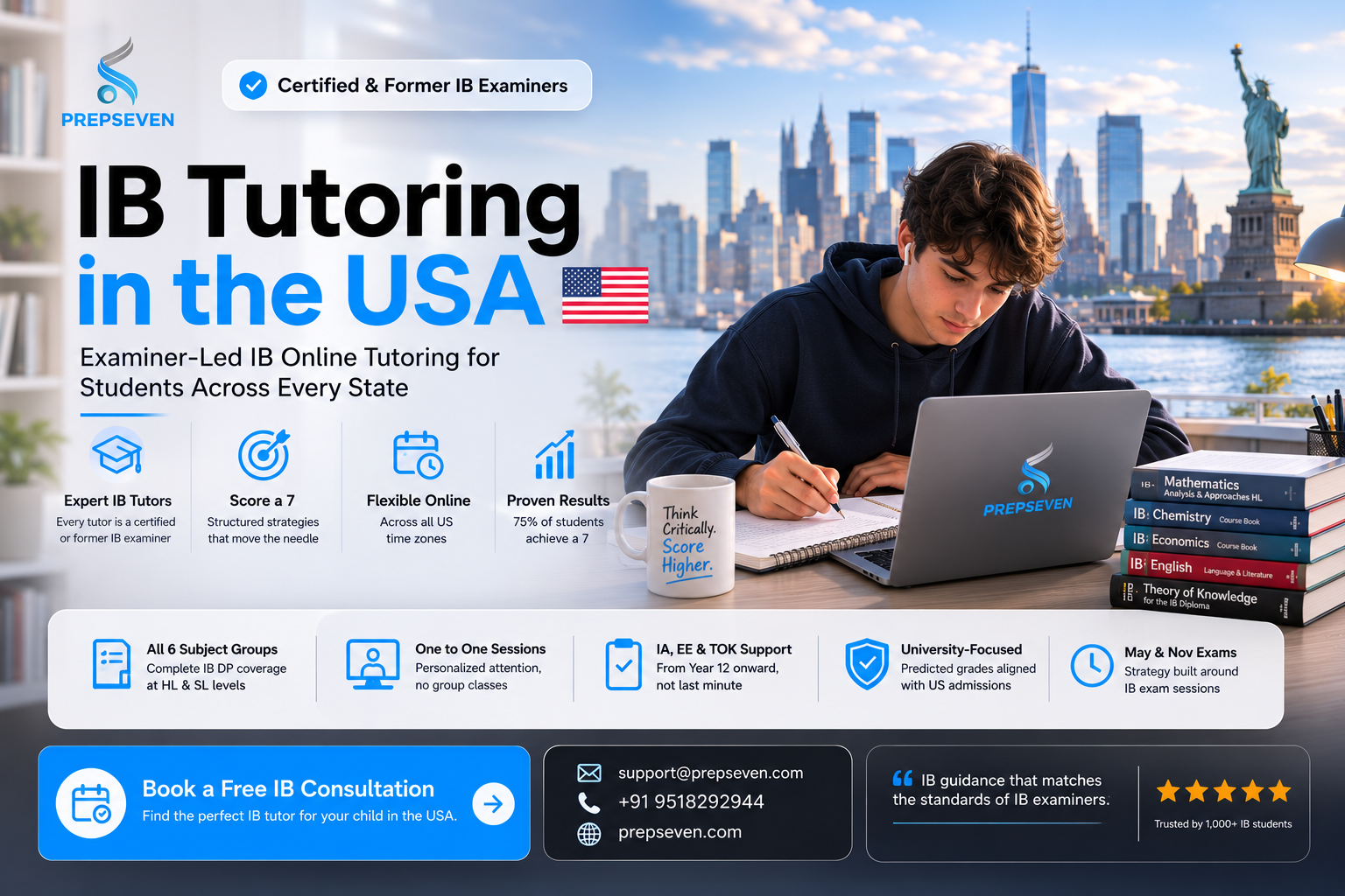 IB Tutors in the USA — Get a 7 With Certified IB Examiners